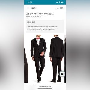 Nordstrom Rack Black 2B SV FF TRIM TUXEDO
